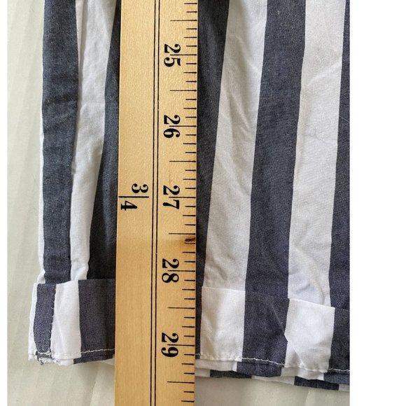 Urban Outfitters Grey/White Striped Pants Women’s 4 Tapered Ankle Trouser Beach - Picture 5 of 8